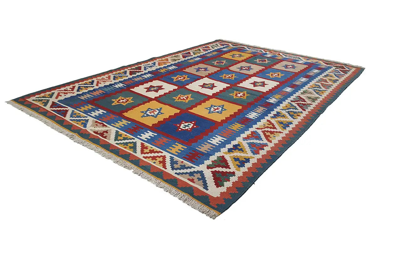  Kilim Qashqai  - 802428 (250x168 cm) - Premium Kelim from German Carpet Shop - Just €359! Shop now at German Carpet Shop