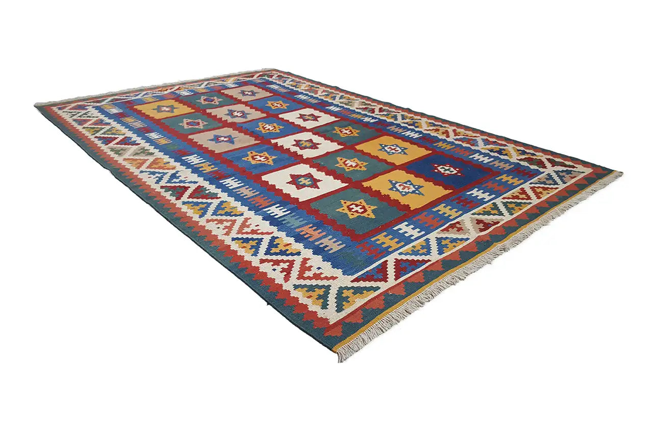  Kilim Qashqai  - 802428 (250x168 cm) - Premium Kelim from German Carpet Shop - Just €359! Shop now at German Carpet Shop