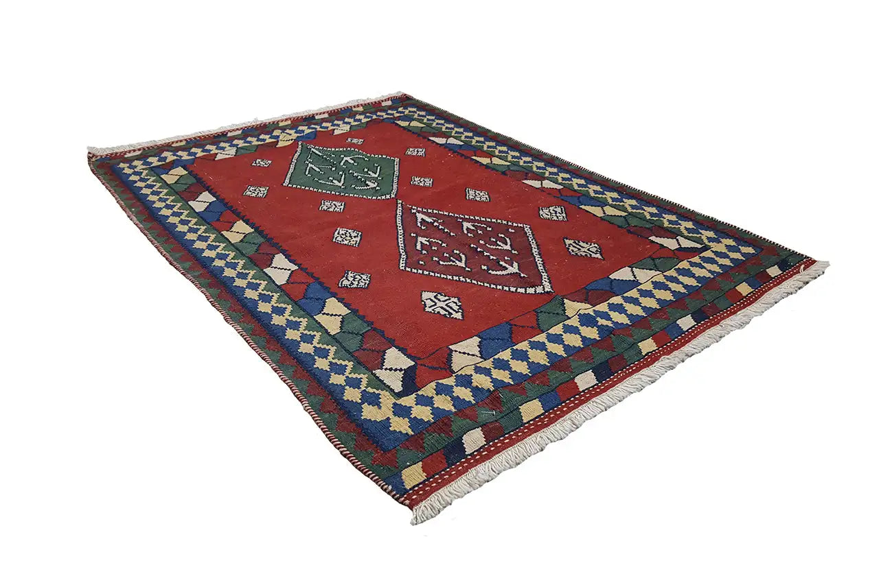Kilim Qashqai - Multicolor (150x110 cm) - German Carpet Shop