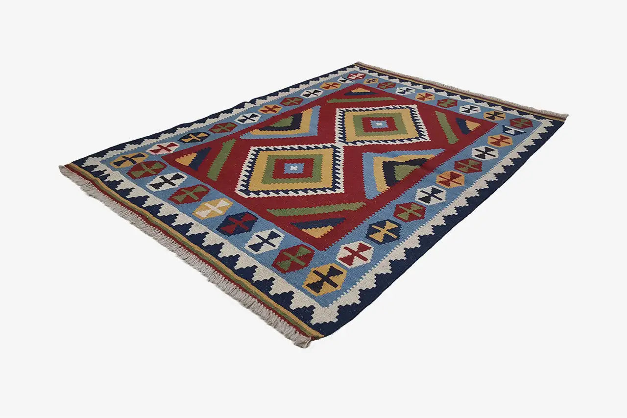 Kilim Qashqai - Multicolor 10PL 147x103 cm - German Carpet Shop