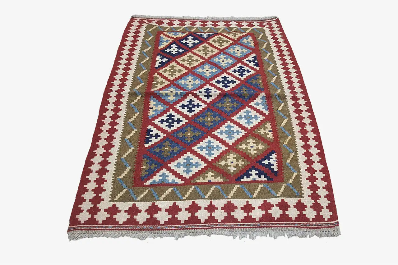 Kilim Qashqai - Multicolor 13PL 148x98 cm - German Carpet Shop