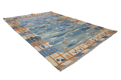  Kilim Qashqai  - 605611 (210x154 cm) - Premium Kelim from German Carpet Shop - Just €485! Shop now at German Carpet Shop