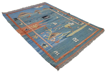  Kilim Qashqai  - 800599 (119x84 cm) - Premium Kelim from German Carpet Shop - Just €149! Shop now at German Carpet Shop