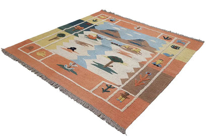  Kilim Qashqai - 804928 (109x108 cm) - Premium Kelim from German Carpet Shop - Just €159! Shop now at German Carpet Shop