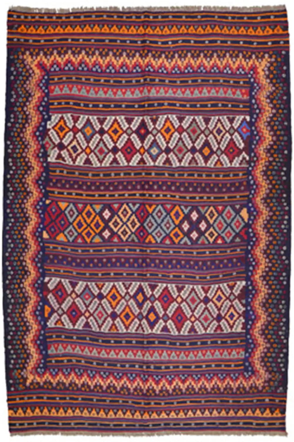  Kilim Sirjan - 905436 (224x162 cm) - Premium Kelim from German Carpet Shop - Just €490! Shop now at German Carpet Shop