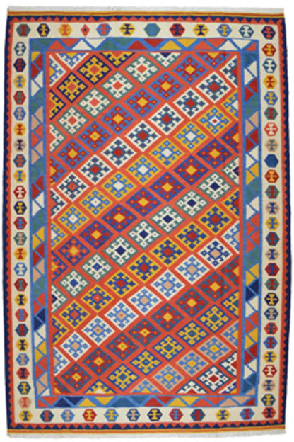  Kilim Qashqai  - 307036 (249x180 cm) - Premium Kelim from German Carpet Shop - Just €449! Shop now at German Carpet Shop