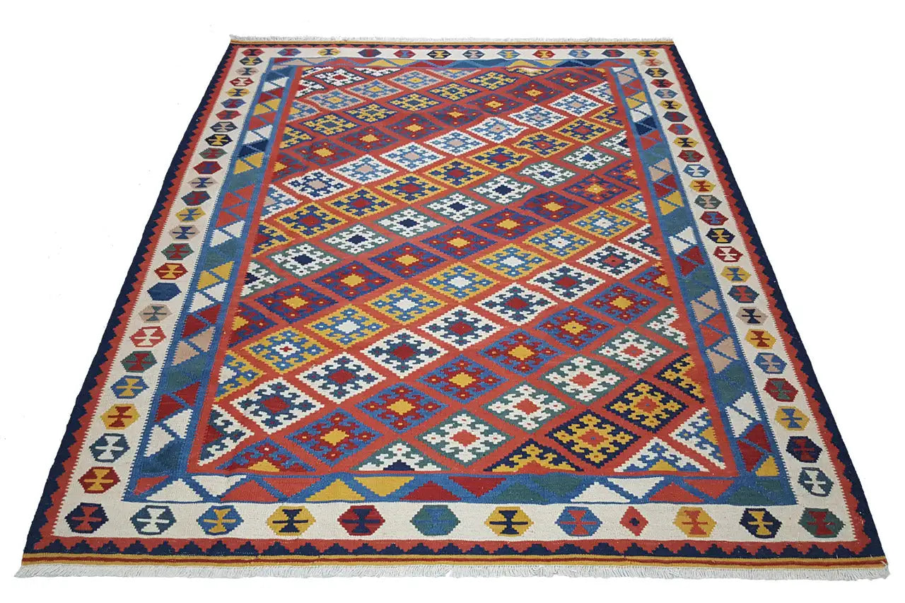  Kilim Qashqai  - 307036 (249x180 cm) - Premium Kelim from German Carpet Shop - Just €449! Shop now at German Carpet Shop