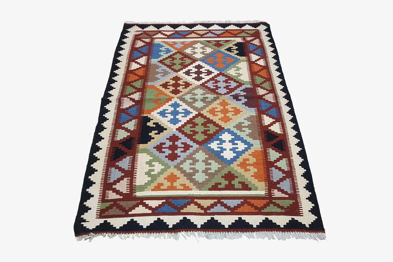 Kilim Qashqai - Multicolor 4PL 148x95 cm - German Carpet Shop