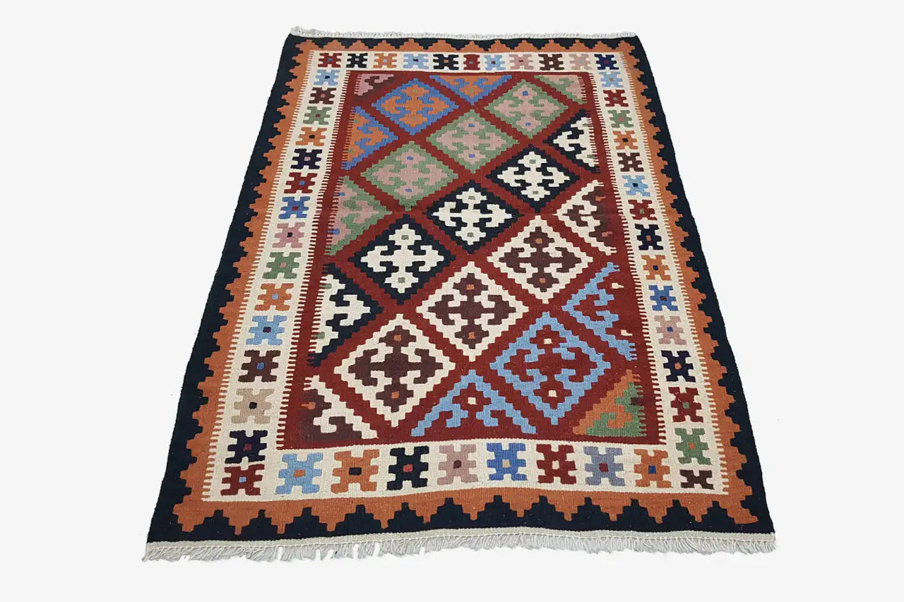 Kilim Qashqai - Multicolor 5PL 145x97 cm - German Carpet Shop