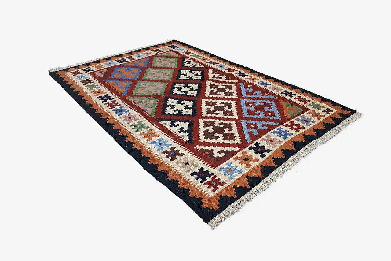 Kilim Qashqai - Multicolor 5PL 145x97 cm - German Carpet Shop