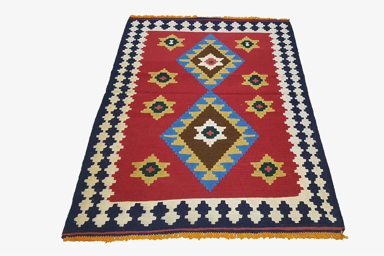 Kilim Qashqai - Multicolor 7PL 150x100 cm - German Carpet Shop