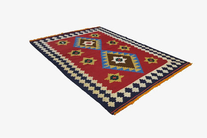 Kilim Qashqai - Multicolor 7PL 150x100 cm - German Carpet Shop
