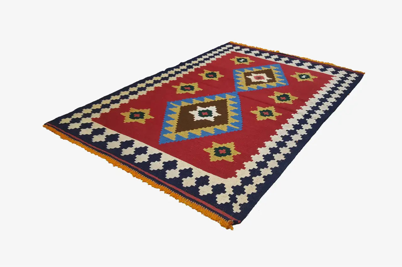 Kilim Qashqai - Multicolor 7PL 150x100 cm - German Carpet Shop