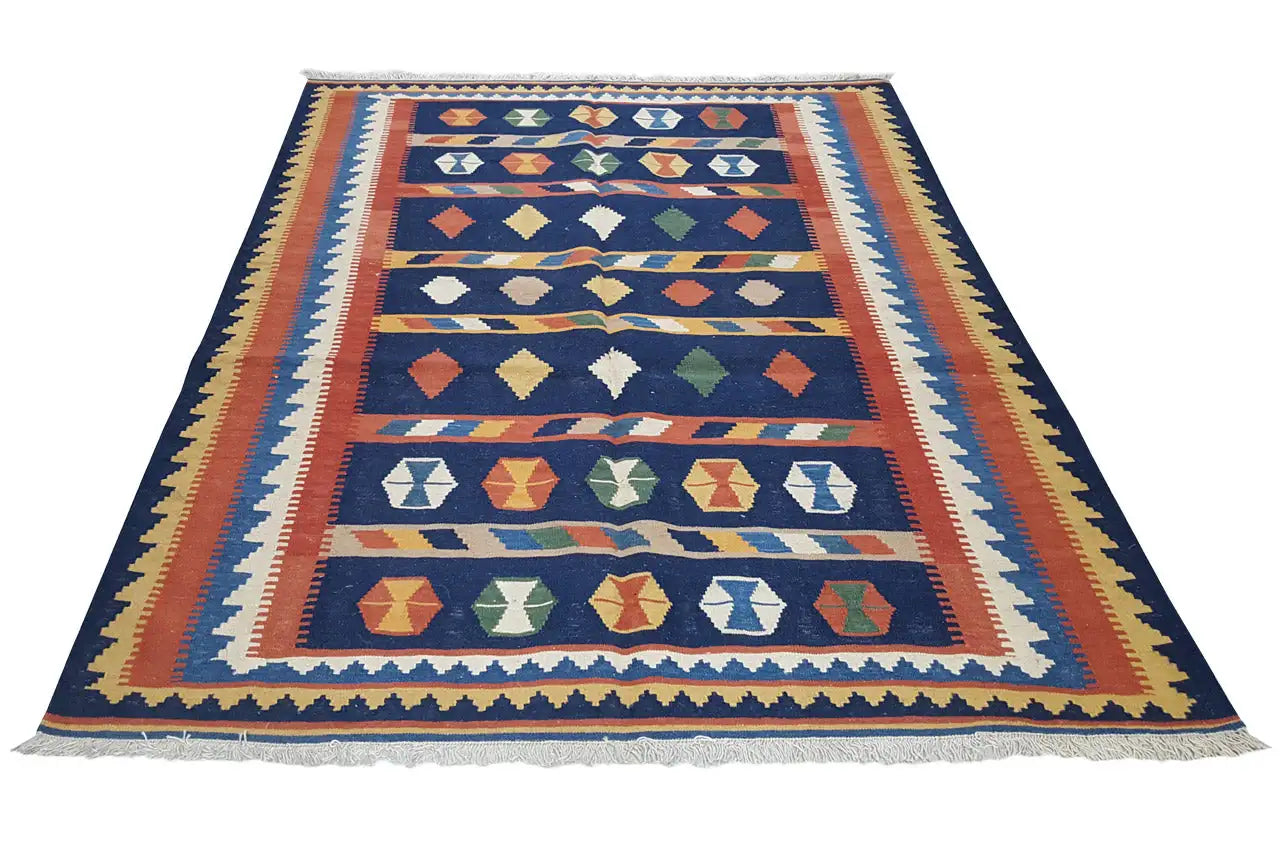  Kilim Qashqai  - 802410 (197x150 cm) - Premium Kelim from German Carpet Shop - Just €279! Shop now at German Carpet Shop