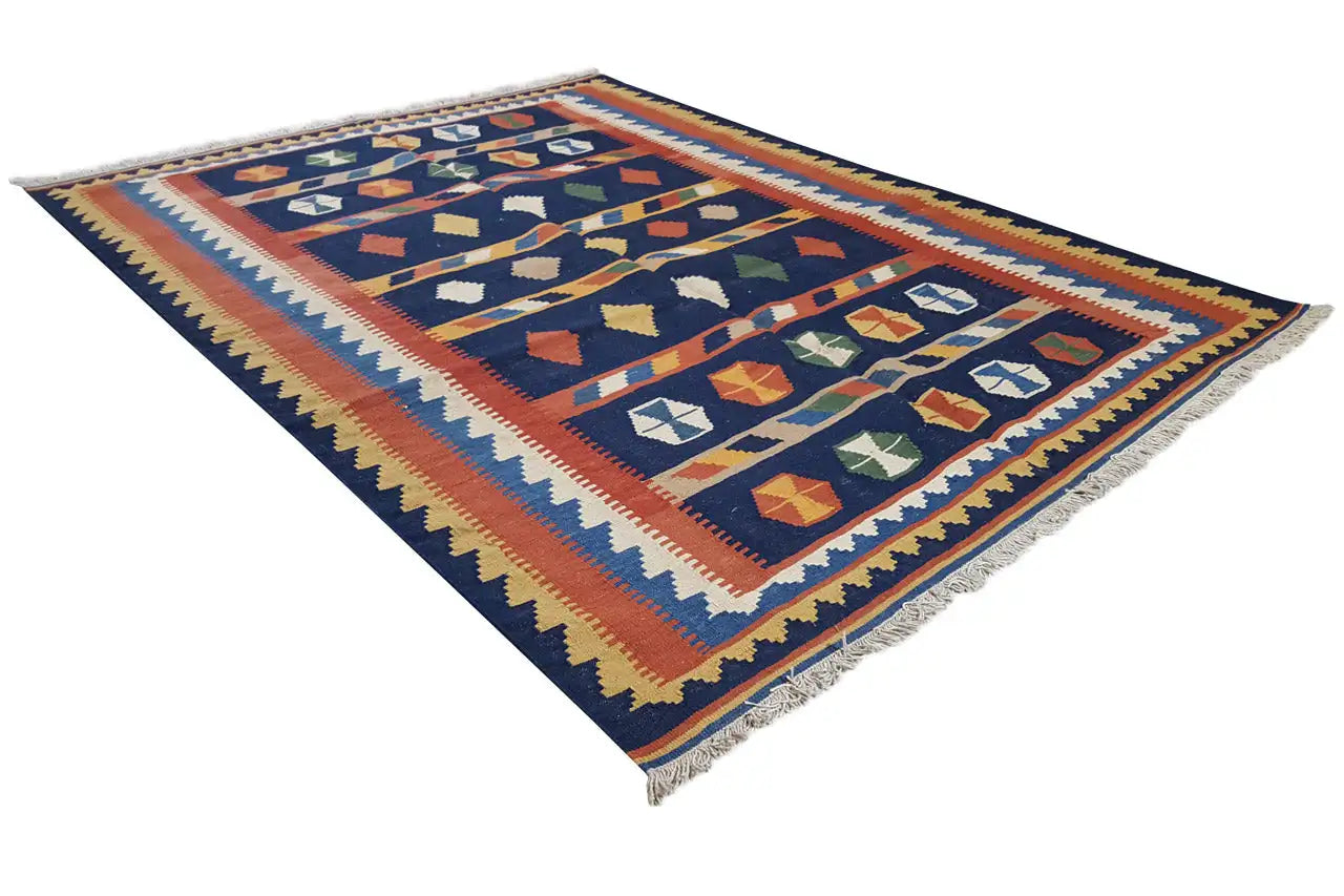  Kilim Qashqai  - 802410 (197x150 cm) - Premium Kelim from German Carpet Shop - Just €279! Shop now at German Carpet Shop