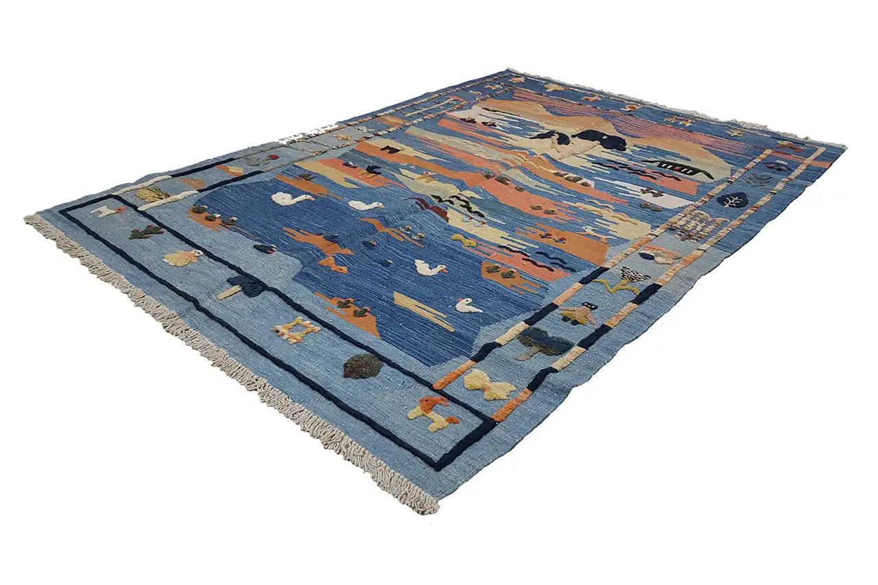  Kilim Qashqai  - 301891 (194x135 cm) - Premium Kelim from German Carpet Shop - Just €449! Shop now at German Carpet Shop