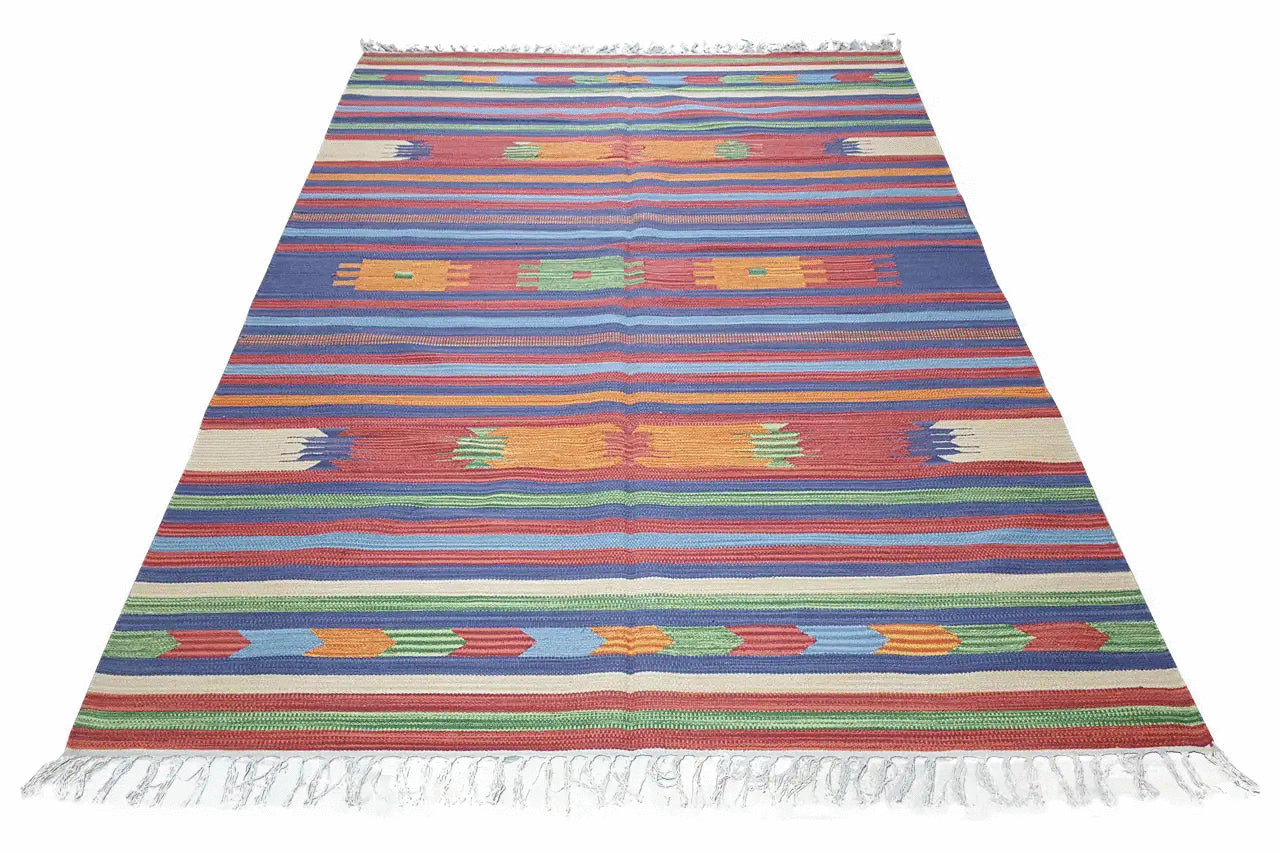 Moderner Kelim - Samak Multicolor (37390) - German Carpet Shop